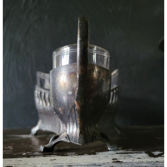 Antique Silverplate Art Nouveau Jardinière w/Glass Insert, WMF c.1900-1910 *Read - Picture 6 of 16